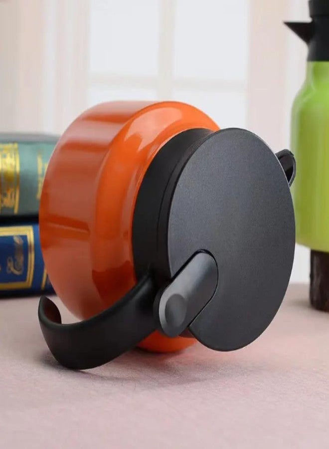 VENDLY إبريق شاي فيندلي مع مصفاة من الفولاذ المقاوم للصدأ سعة 1000 مل | قارورة حرارية معزولة من الفولاذ المقاوم للصدأ مع مقبض | خالٍ من مادة BPA، يحافظ على المشروبات ساخنة لمدة 18 ساعة وباردة لمدة 24 ساعة (برتقالي) - Image 5